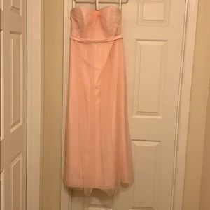 David’s Bridal long strapless gown size 16